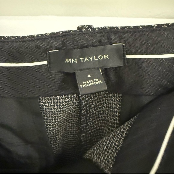 Ann Taylor Black Textured Women's Trousers Dress Pants Career Business Casual - Picture 5 of 8